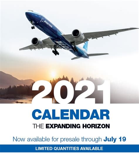 Boeing 2021 Calendar